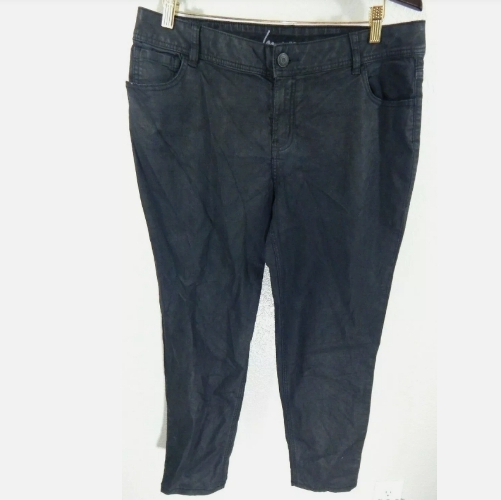 Lane Bryant Blackโ Coated Skinny Jeans